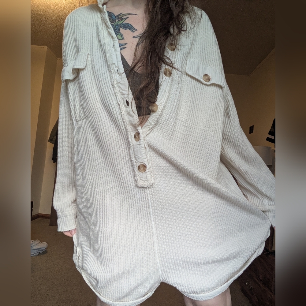 Free People Cream Romper
